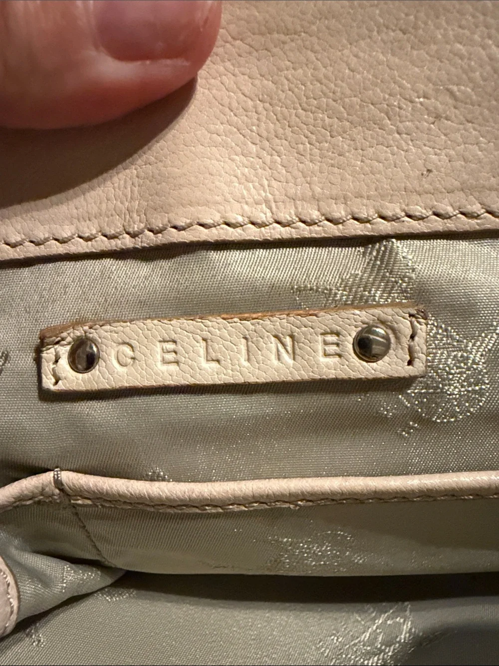Celine Vintage Leather Boogie Bag Cream + COA & Dust Bag